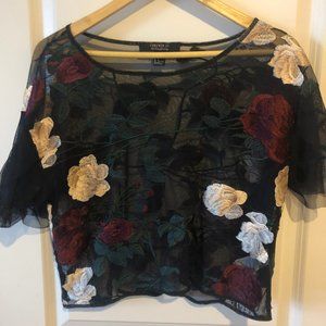 Sheer Embroidered Shirt